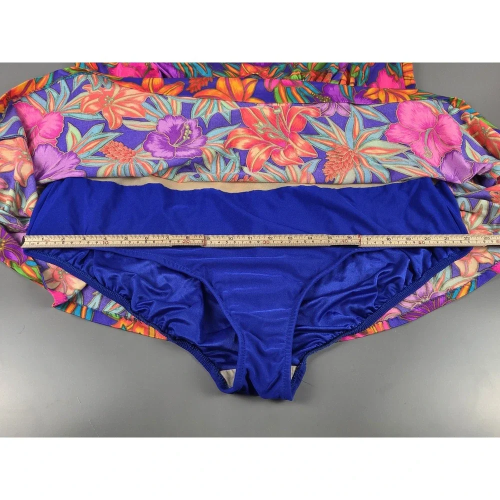 Vintage Robby Len One Piece PLUS 32W Neon Pink Purple Orange Green Blue Tropical